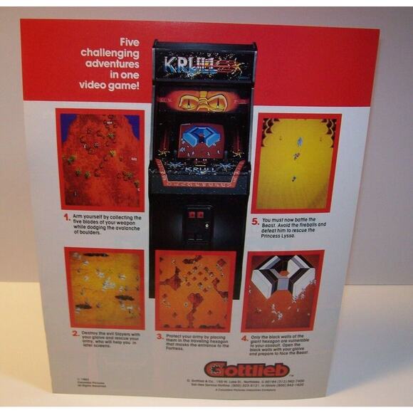 Krull Arcade FLYER Original Unused 1983 Video Game Movie Vintage Art Retro Promo - Picture 3 of 6